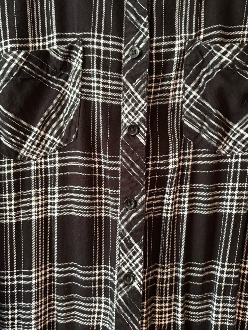 beachlunchlounge Black and White Plaid Shirt - Picture 5 of 6